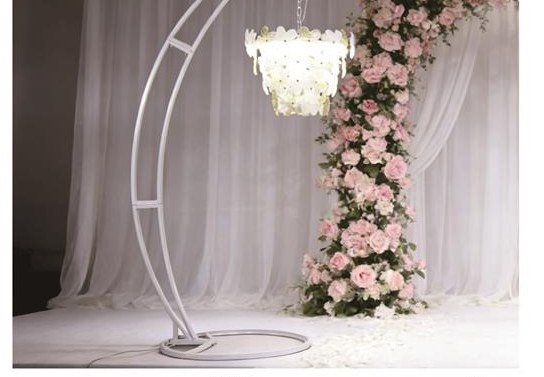 Moon Arch with Crystal Chandelier