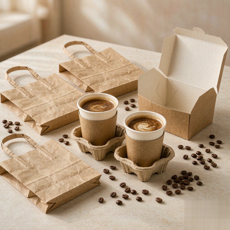 Kraft Takeout Bags